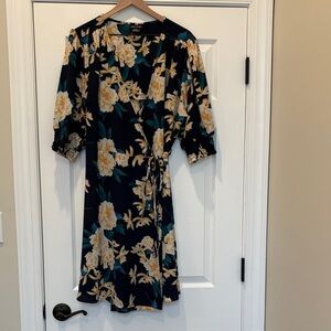 City Chic Navy Floral Midi Dress